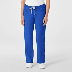 WonderWORK Women's Straight Leg Cargo Scrub Pant - Royal Trendy Vibe