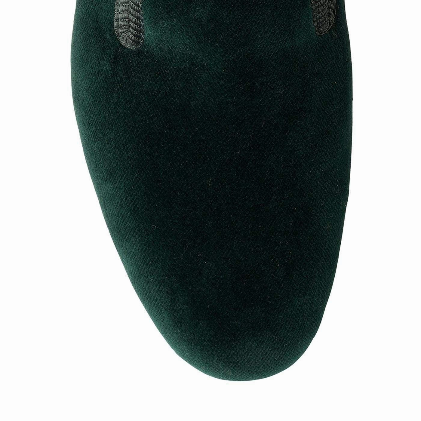 Plain Albert Green Velvet Aerodynamic Strong Outsole