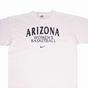 Wide Neck Opening VINTAGE NCAA NIKE ARIZONA WOMAN BASKETBALL SWOOSH 1990S TEE SHIRT 2XL