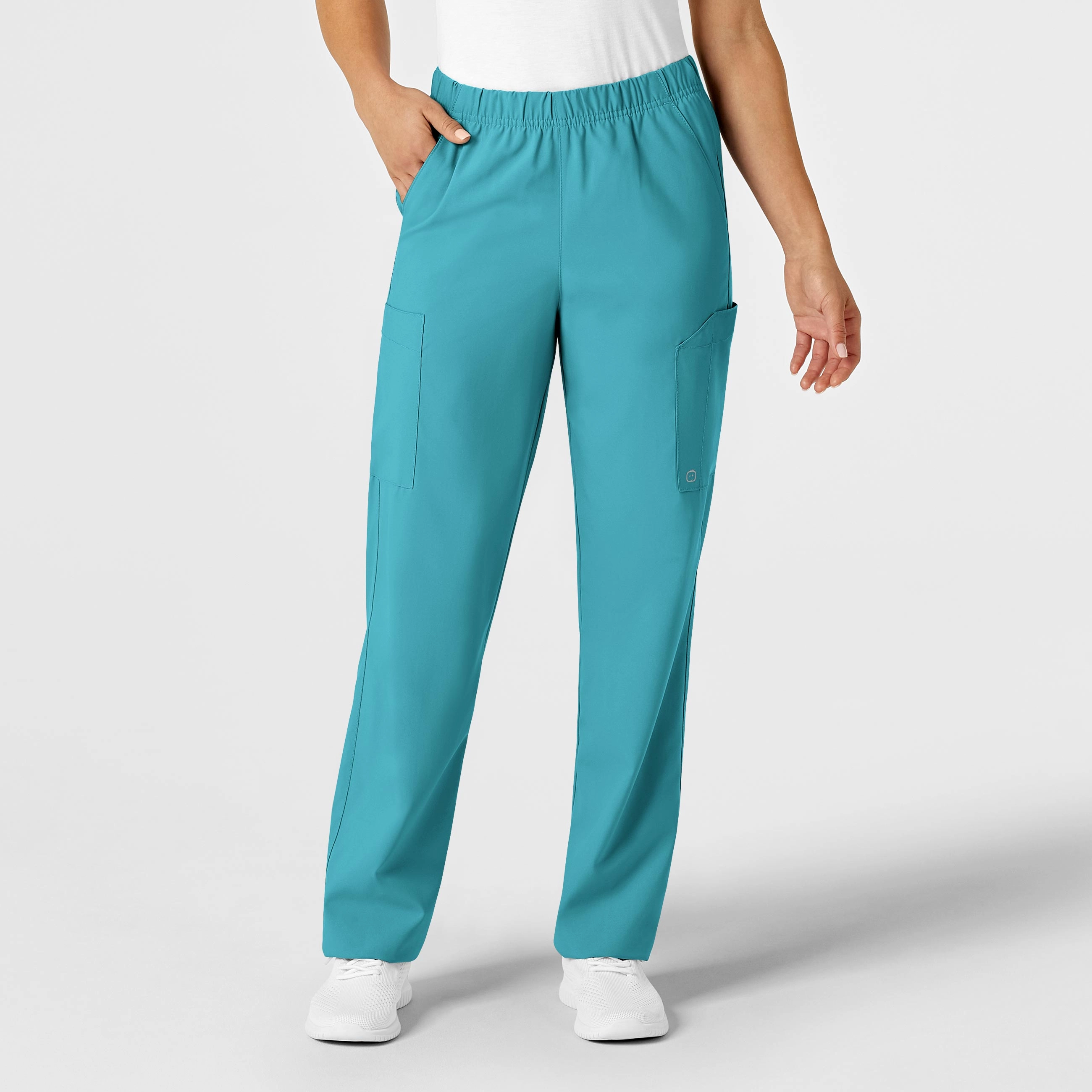 Timeless Fit W123 Unisex Multi-Cargo Scrub Pant - Teal Blue