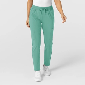 Classy Fit W123 Women's Flex-n-Reach Track Scrub Pant - Turquoise
