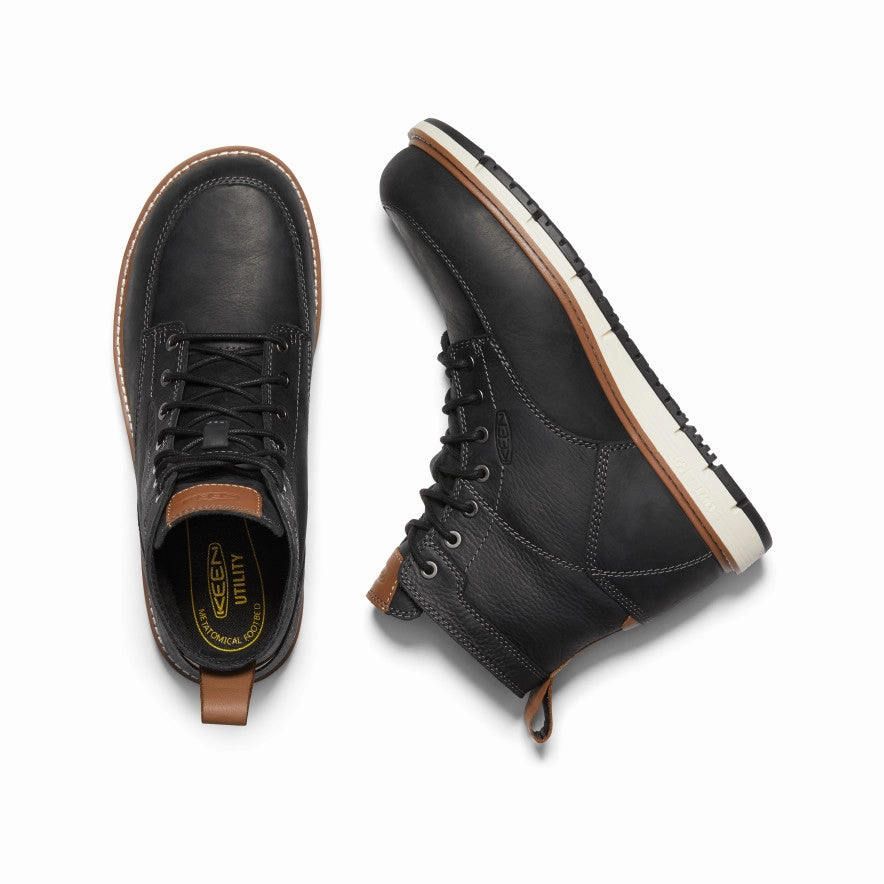 Men's San Jose 6" Boot (Aluminum Toe)  |  Black/Caramel Cafe TPU Outsole Blue Sky