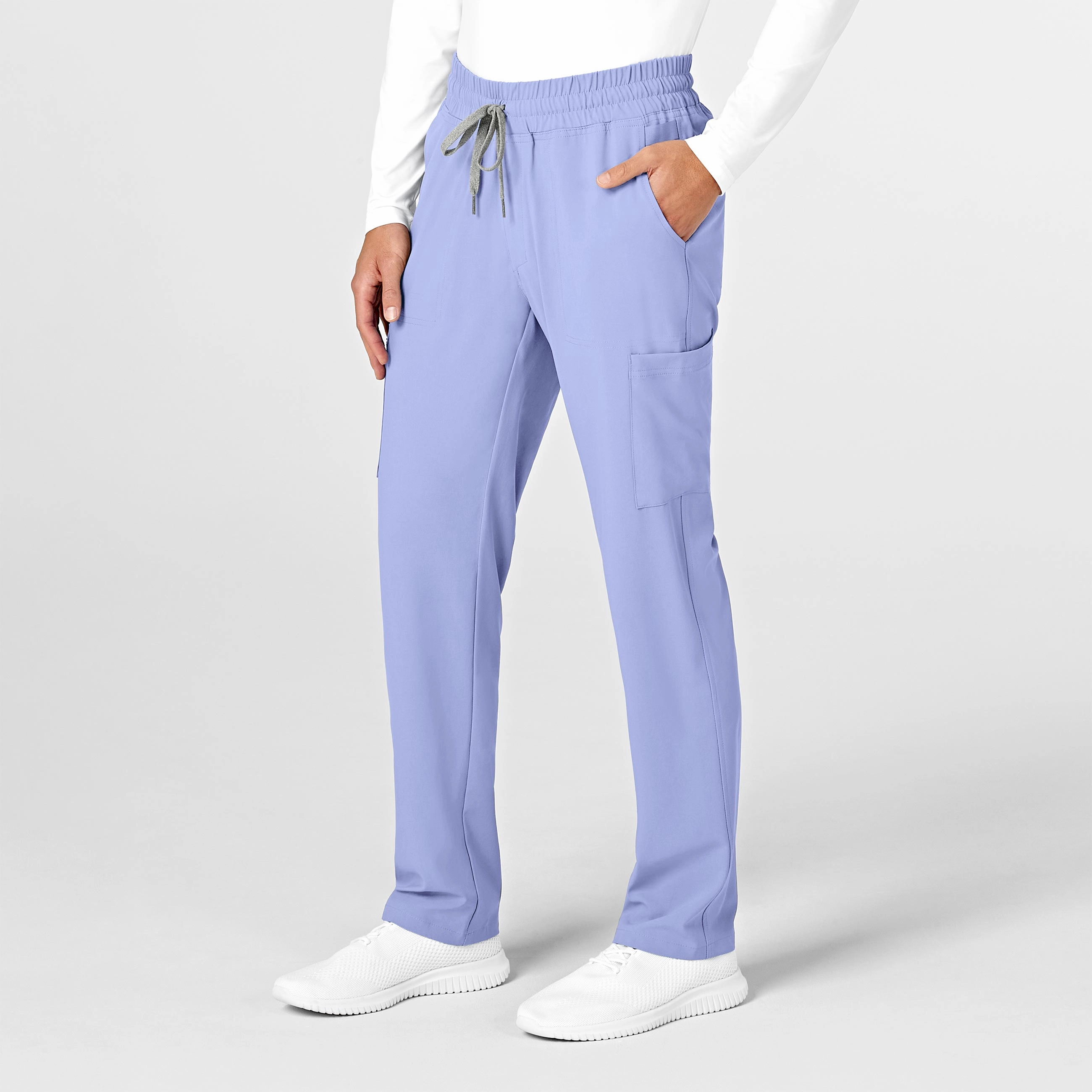 Smart Stretch Movement Flex RENEW Mens Straight Slim Scrub Pant - Ceil Blue