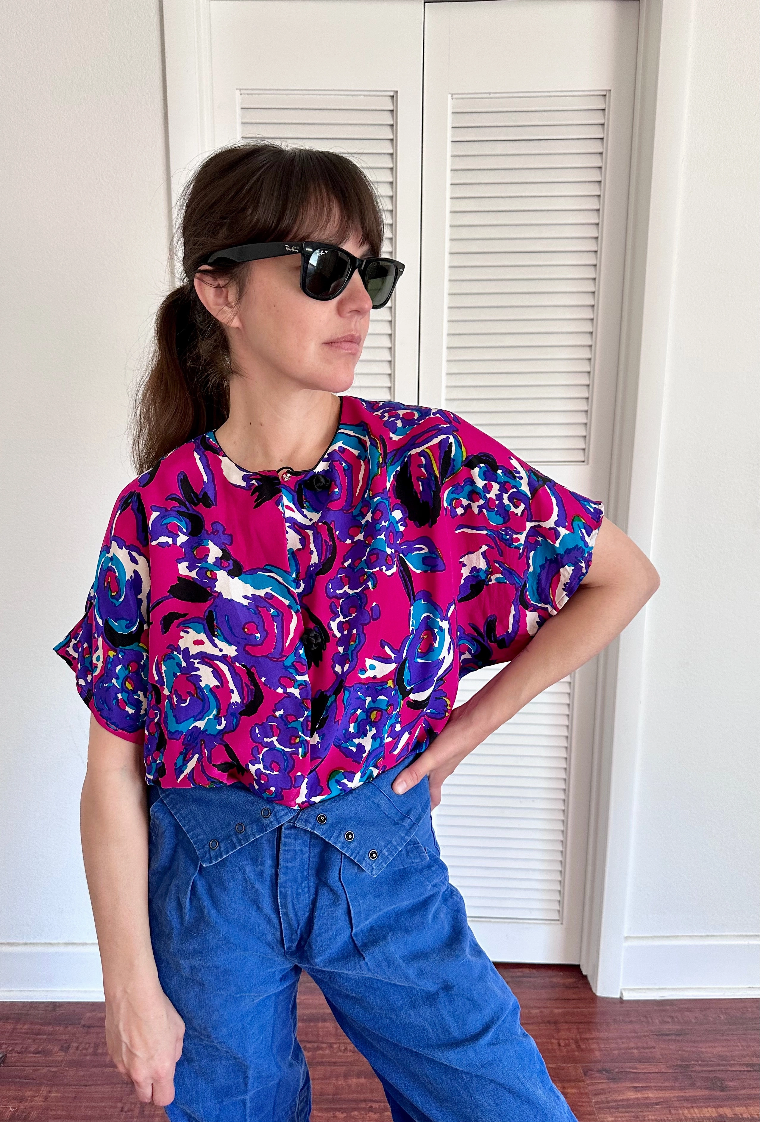 Non Iron Fabric Flora Kung Silk Tunic