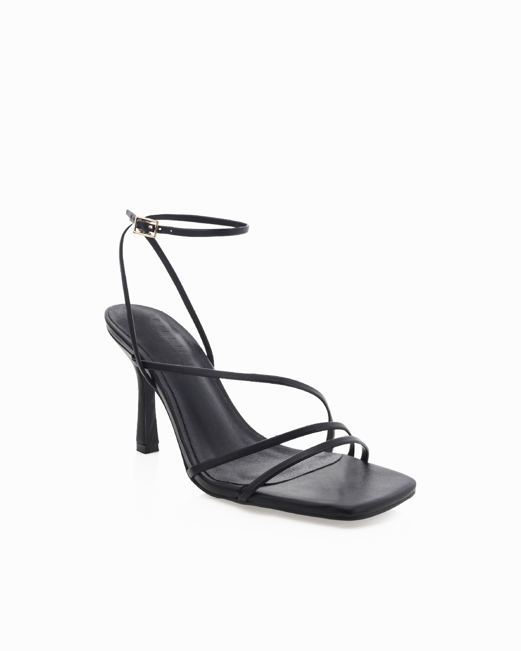 Elegant Slip-On Heels Wide Heel Pumps SYLVIA WIDE FIT - BLACK