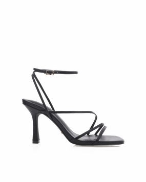 SYLVIA WIDE FIT - BLACK Plush Heels Comfortable Insole