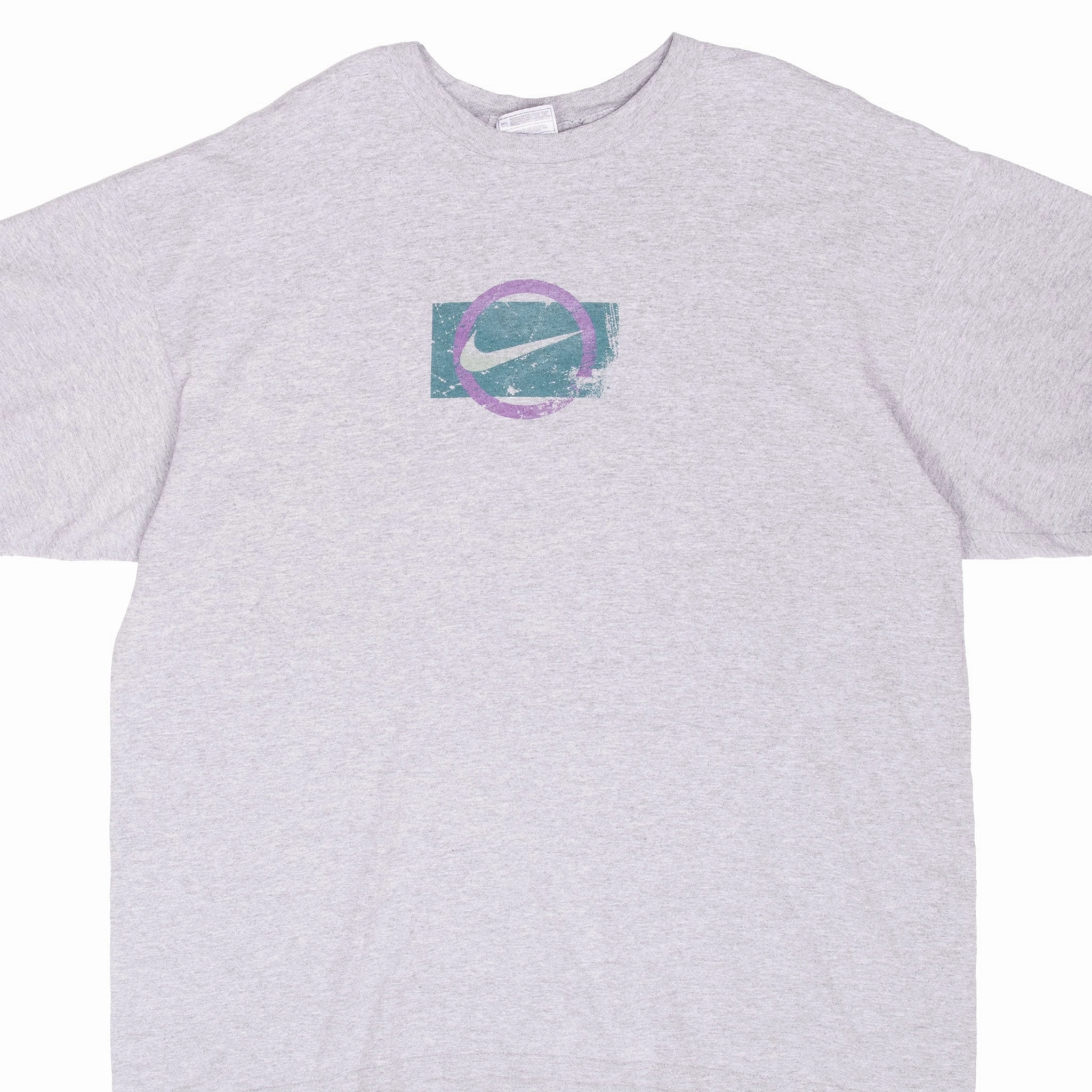 Fur combination Relaxed Wearable VINTAGE NIKE SPELLOUT GREY TEE SHIRT 1990S LARGE MADE IN USA