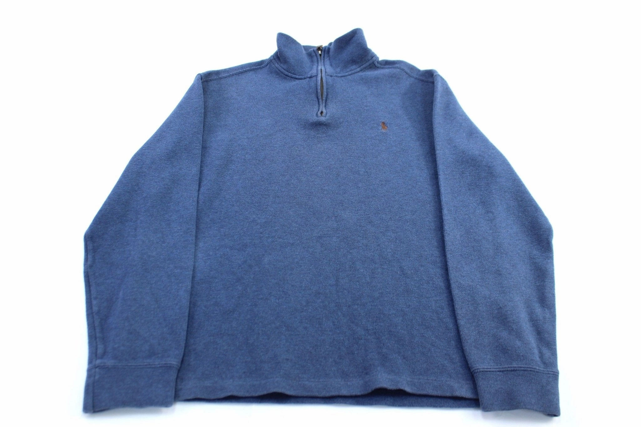 Polo by Ralph Lauren Embroidered Logo Blue Pullover Sweater Affordable camping suitable