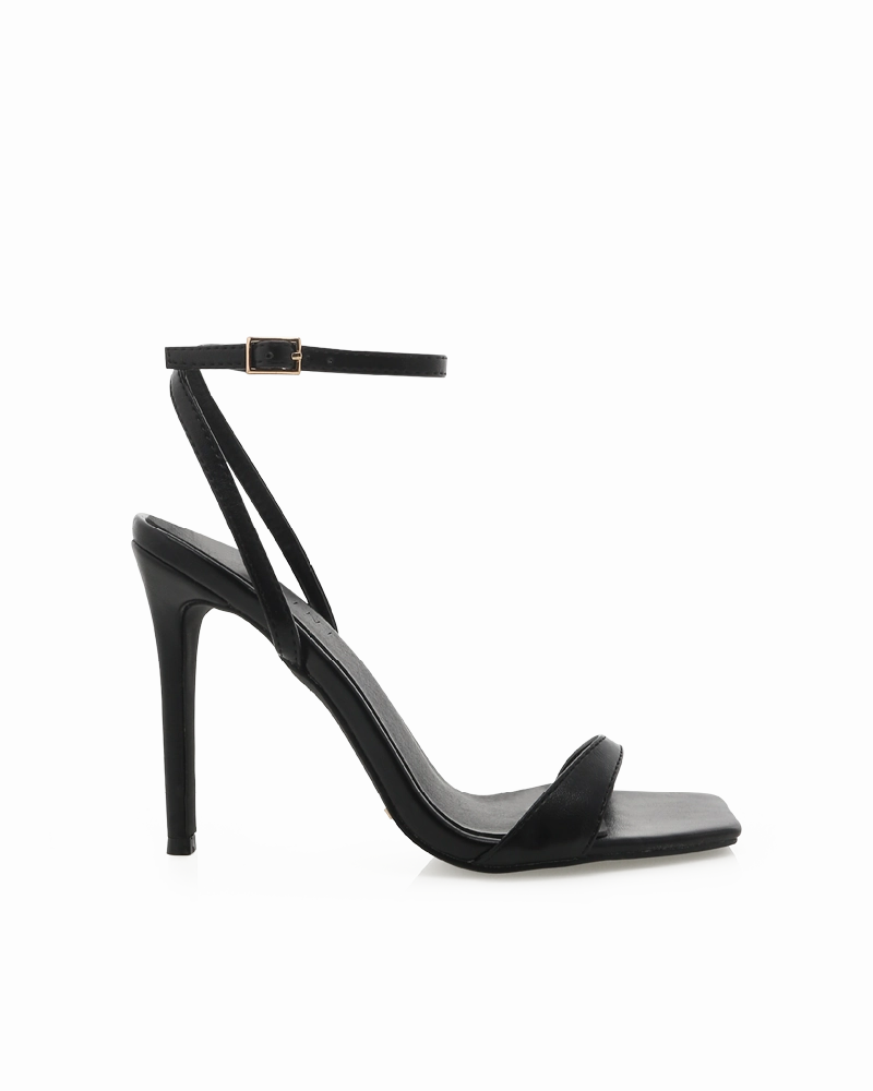 GLAM - BLACK Cushioned heel
