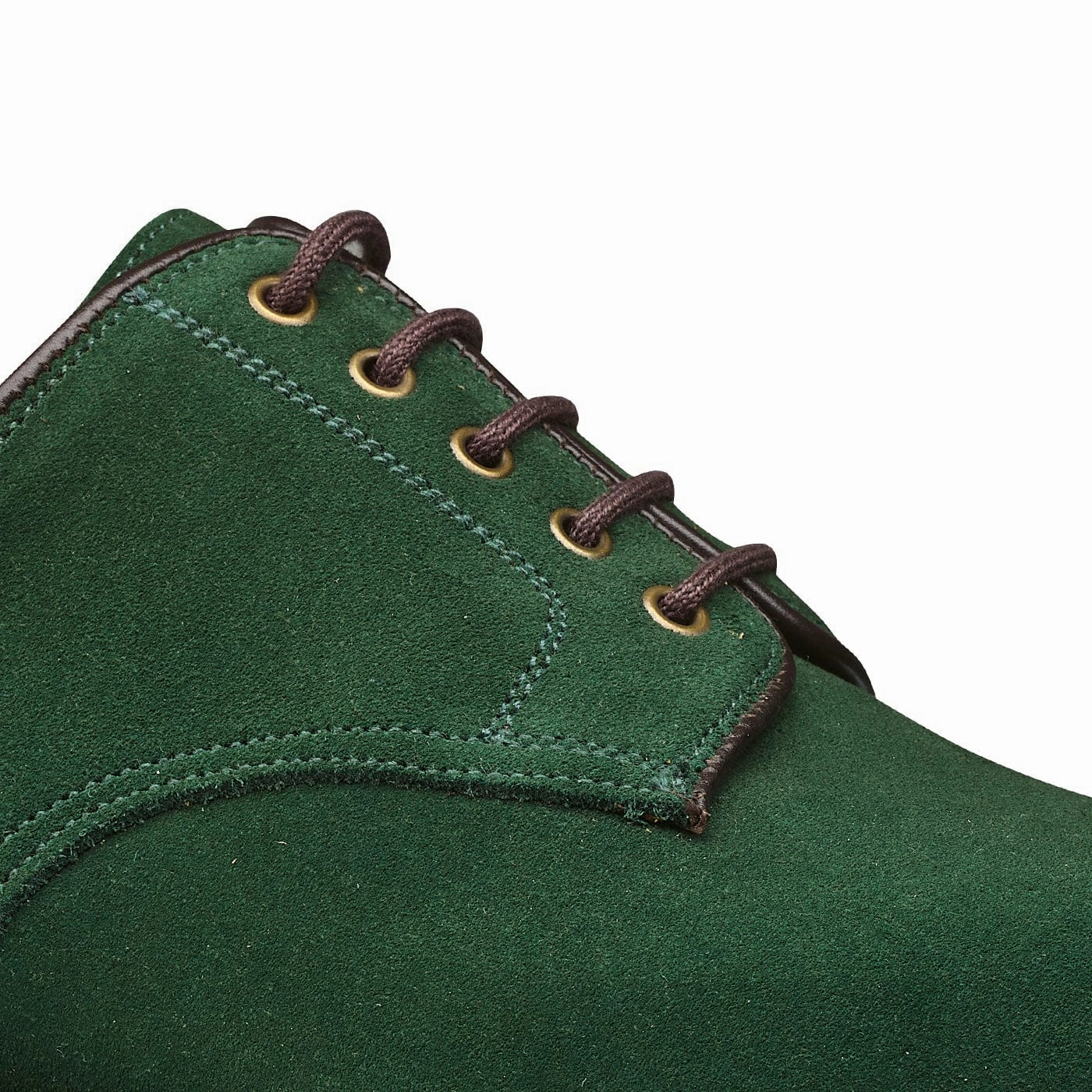 Grasmere Bottle Green Suede Refined Aesthetic