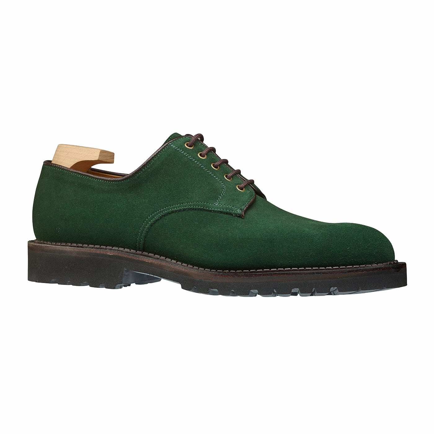 Grasmere Bottle Green Suede Balanced Style City Walk