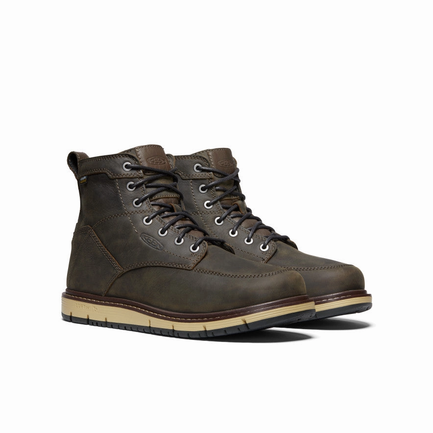 Men's San Jose 6" Waterproof Boot (Soft Toe)  |  Cascade Brown Minimal Design Leather Upper