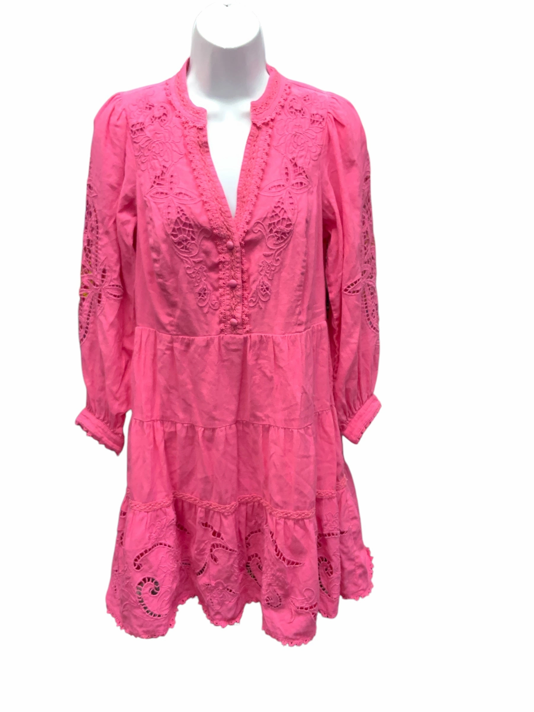 Shared Glow Hale Bob Women's Embroidered Dress Pink S