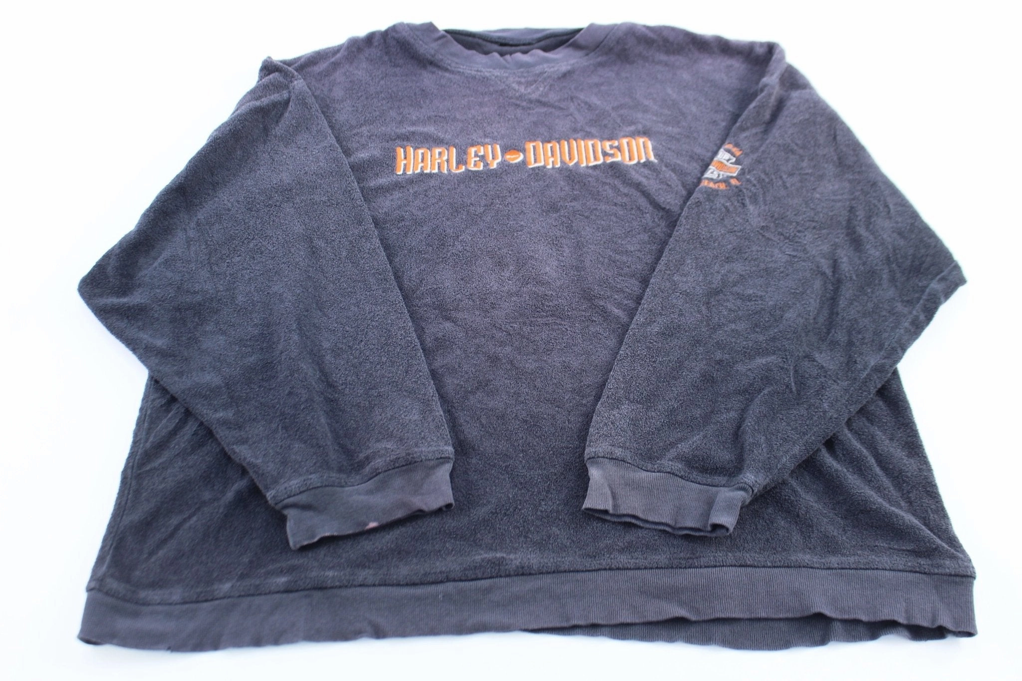 Harley Davidson Motorcycles Daytona Beach, Florida Fleece Sweatshirt Front Pocket product date night charm factor