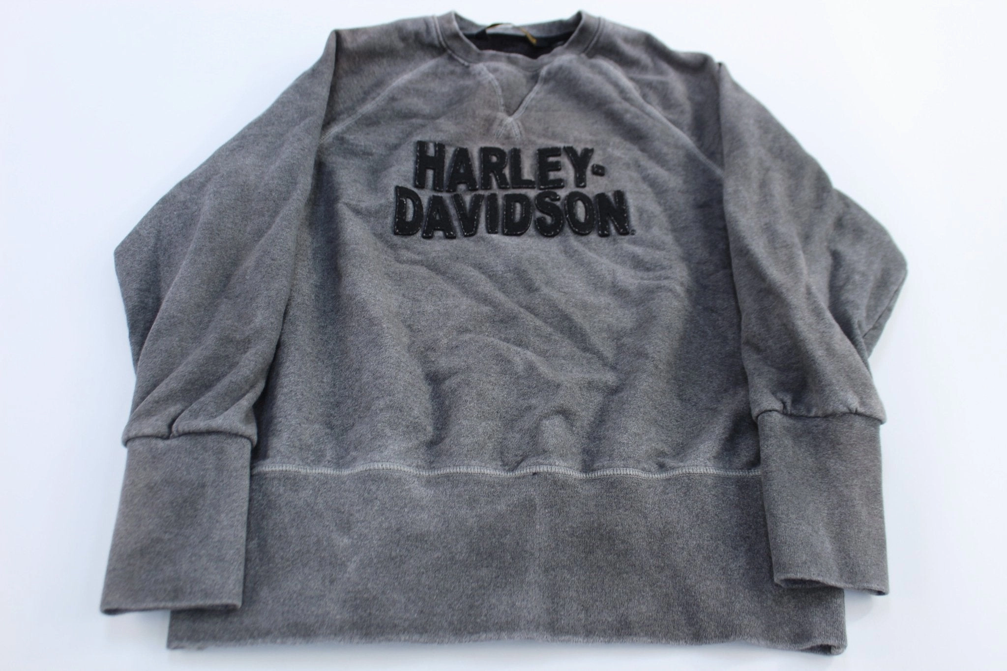 Harley Davidson Motorcycles Embroidered Grey Pullover Sweater hat accents product fleece lining warmth