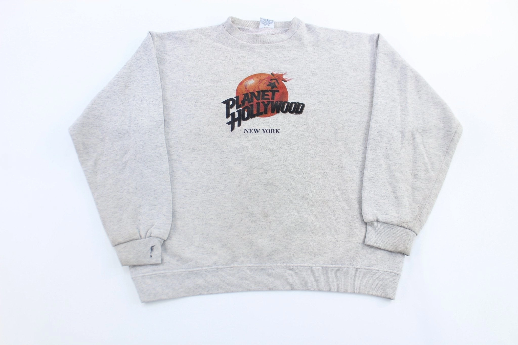Casual Basics product thermal lining insulation 90's Planet Hollywood New York Grey Sweatshirt