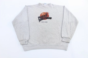 Casual Basics product thermal lining insulation 90's Planet Hollywood New York Grey Sweatshirt