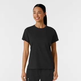 Relaxed Top Fun Design Boundless Women's Classic Scrub Tee - Black