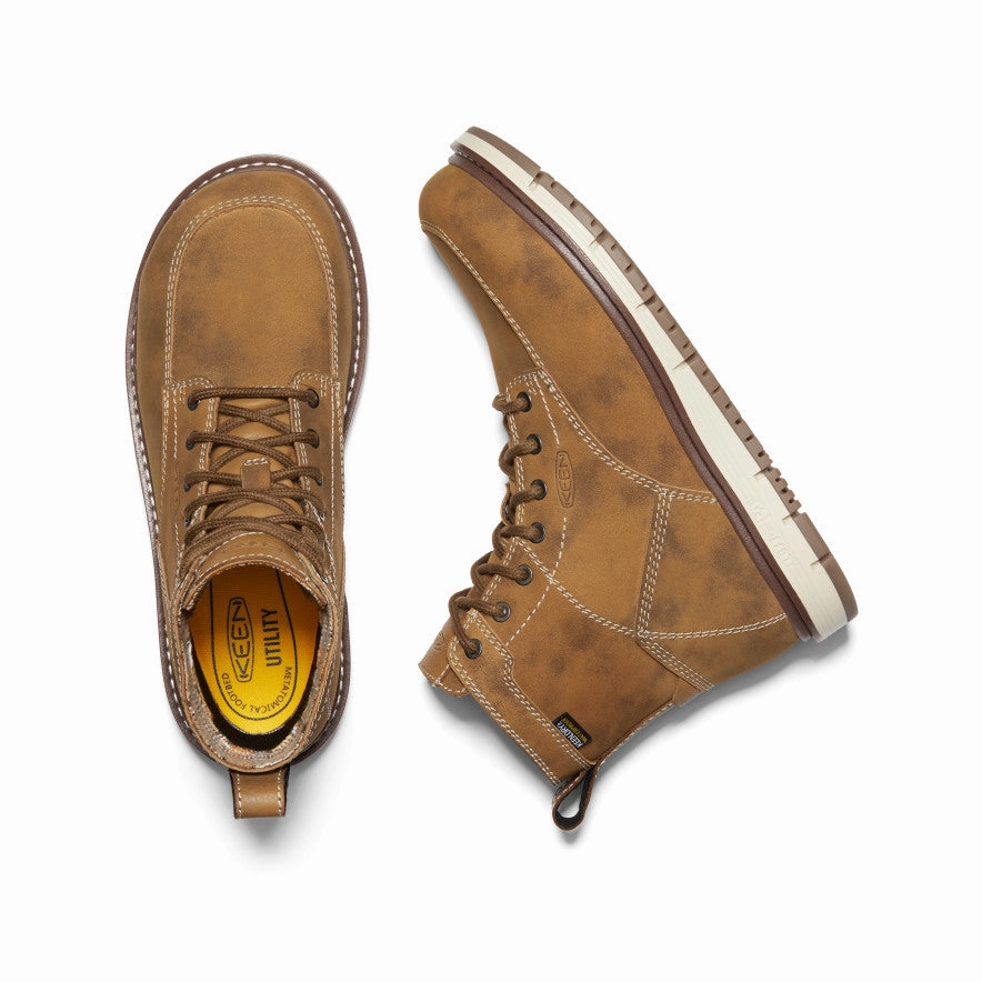 Women's San Jose 6" Waterproof Boot (Aluminum Toe)  |  Almond/Gum Heavy Lifting Outdoor Walk