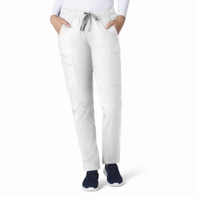 Carhartt Force Essentials Women's Straight Leg Scrub Pant - White Relaxed Fit Design