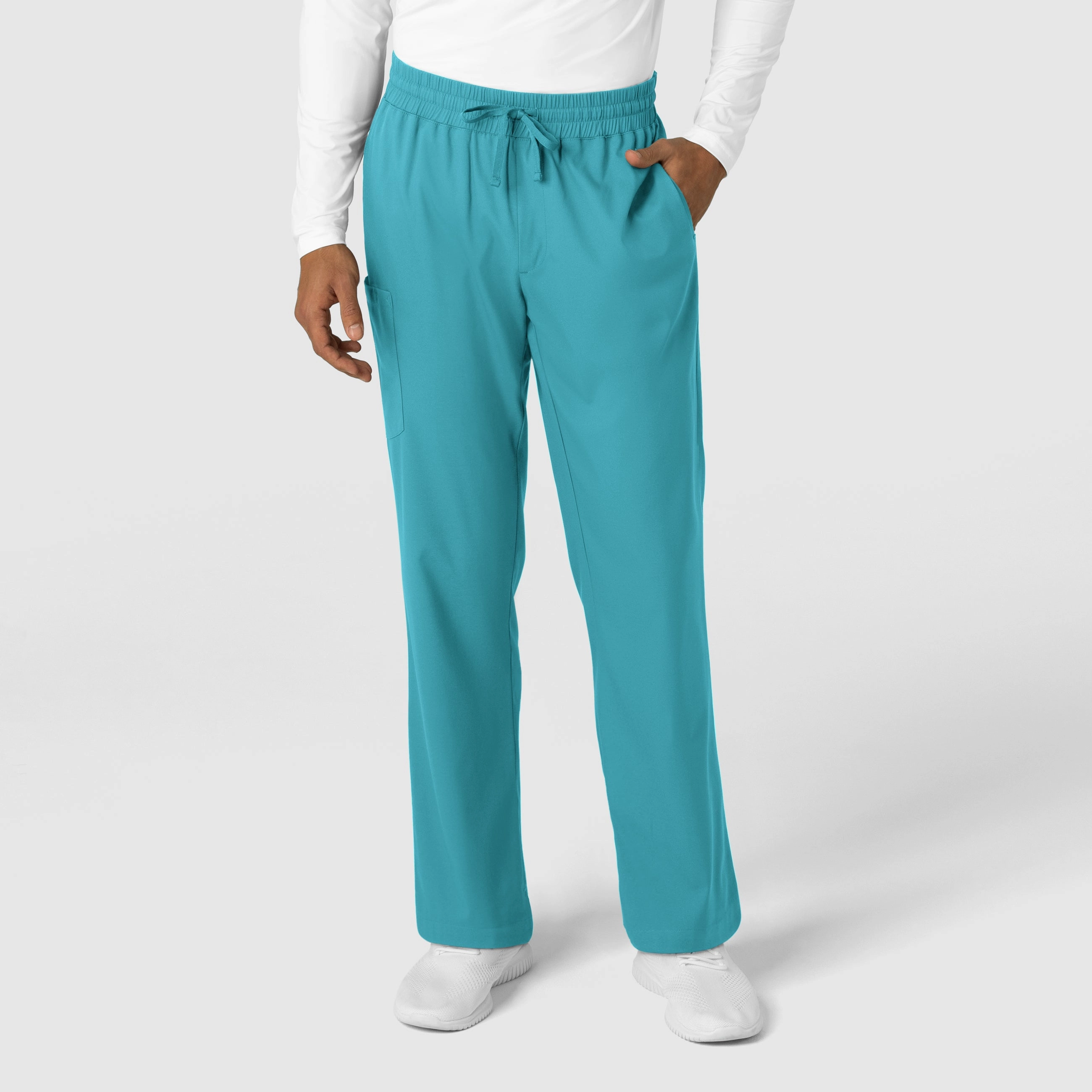 Boundless Men's Straight Leg Scrub Pant - Teal Travel Friendly
