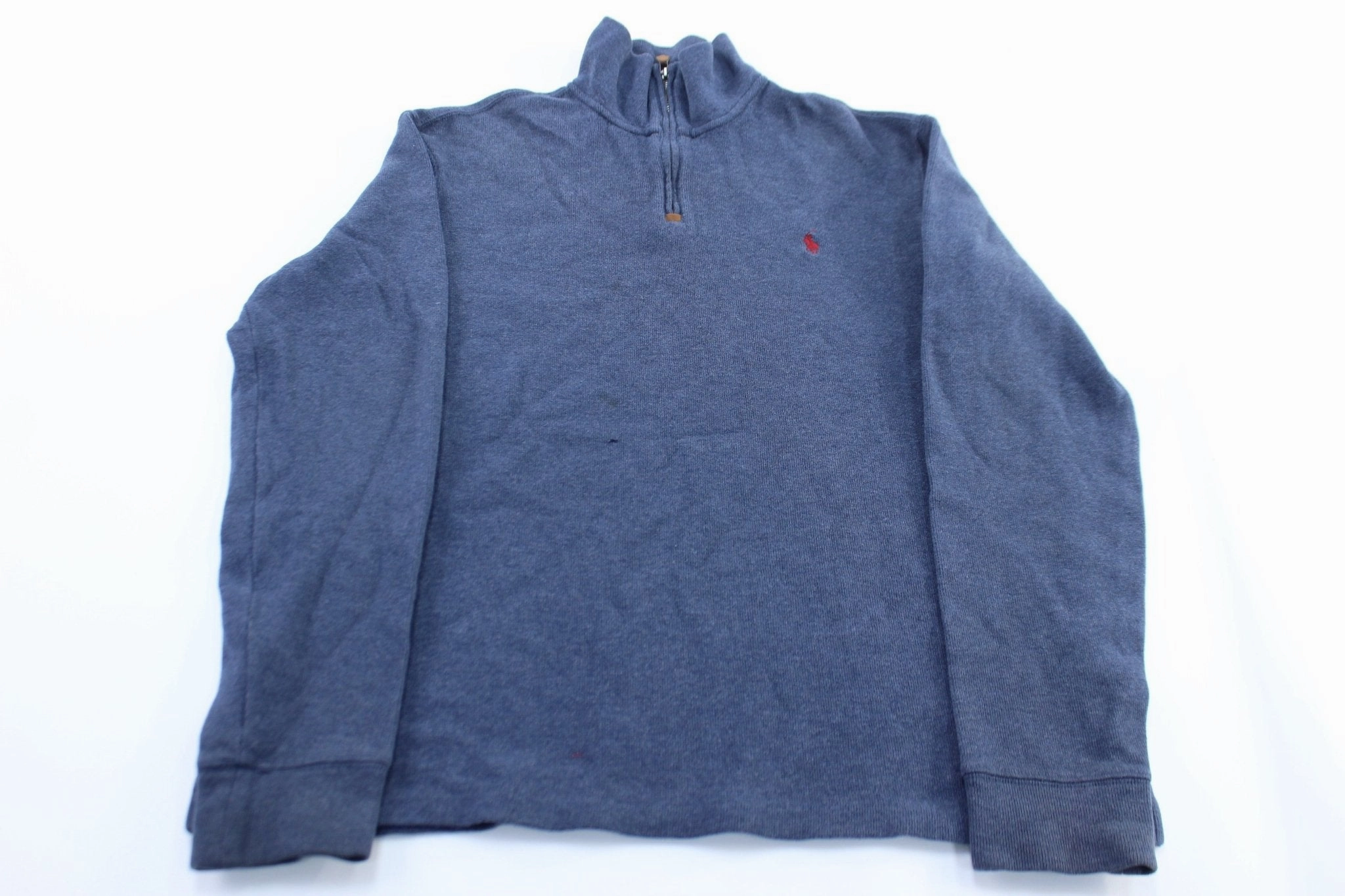 Polo by Ralph Lauren Embroidered Logo Blue Pullover Sweater Essential Wear Fashionable Design