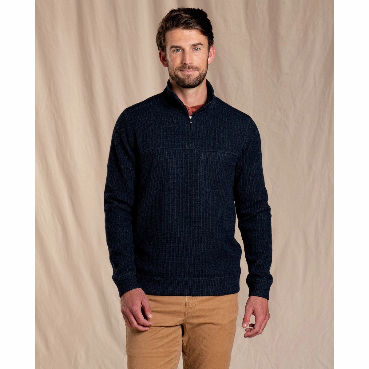 Handcrafted Detail Men's Breithorn 1/4 Zip Sweater
