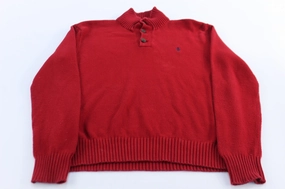 Polo by Ralph Lauren Embroidered Logo Red Pullover Sweater Tall Fit