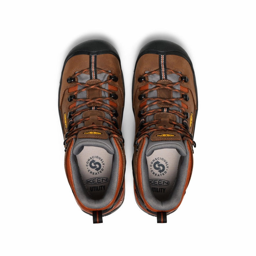 Cushion Zone Men's Pittsburgh Energy 6" Waterproof Boot (Soft Toe)  |  Cascade Brown/Black