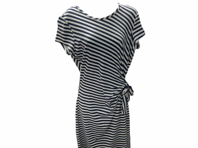 Casual-Look J. McLaughlin Womens Striped Dress Blue and White L
