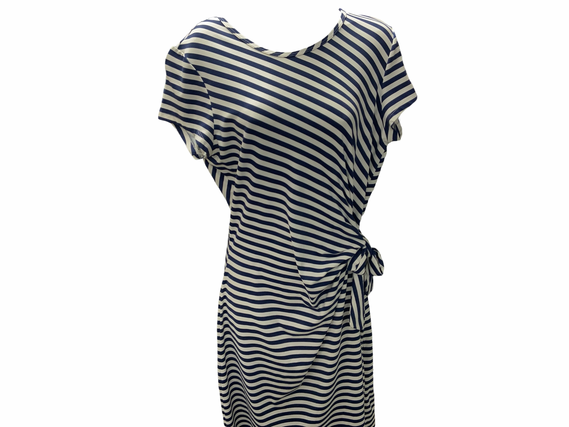 Casual-Look J. McLaughlin Womens Striped Dress Blue and White L