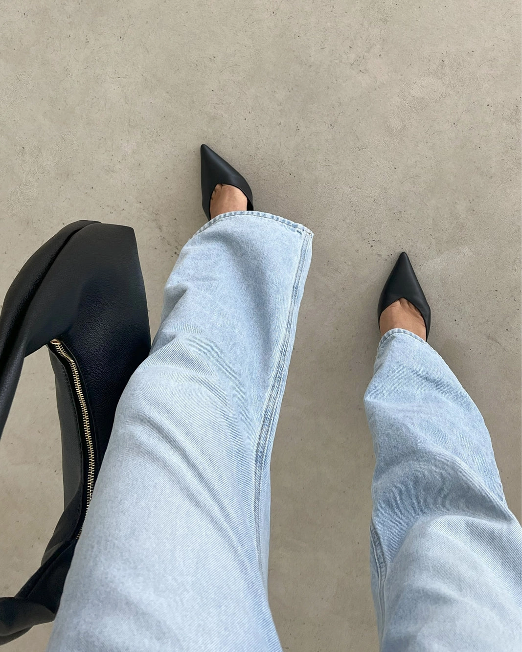 KAREY - BLACK Trendy Platform Heels Pointed Heels