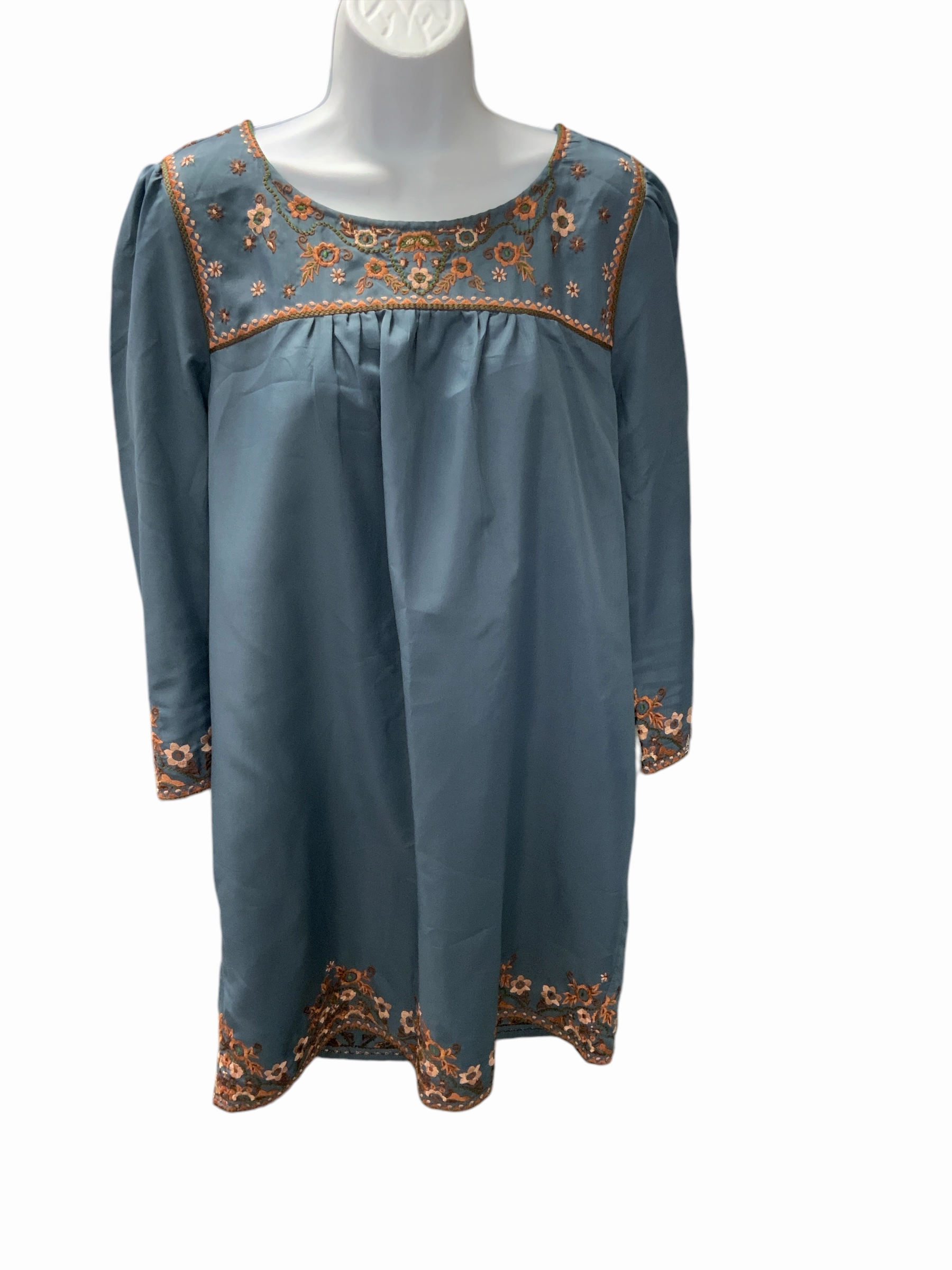 Balanced Tones Effortless Style KAS NY Women's Dress Blue M