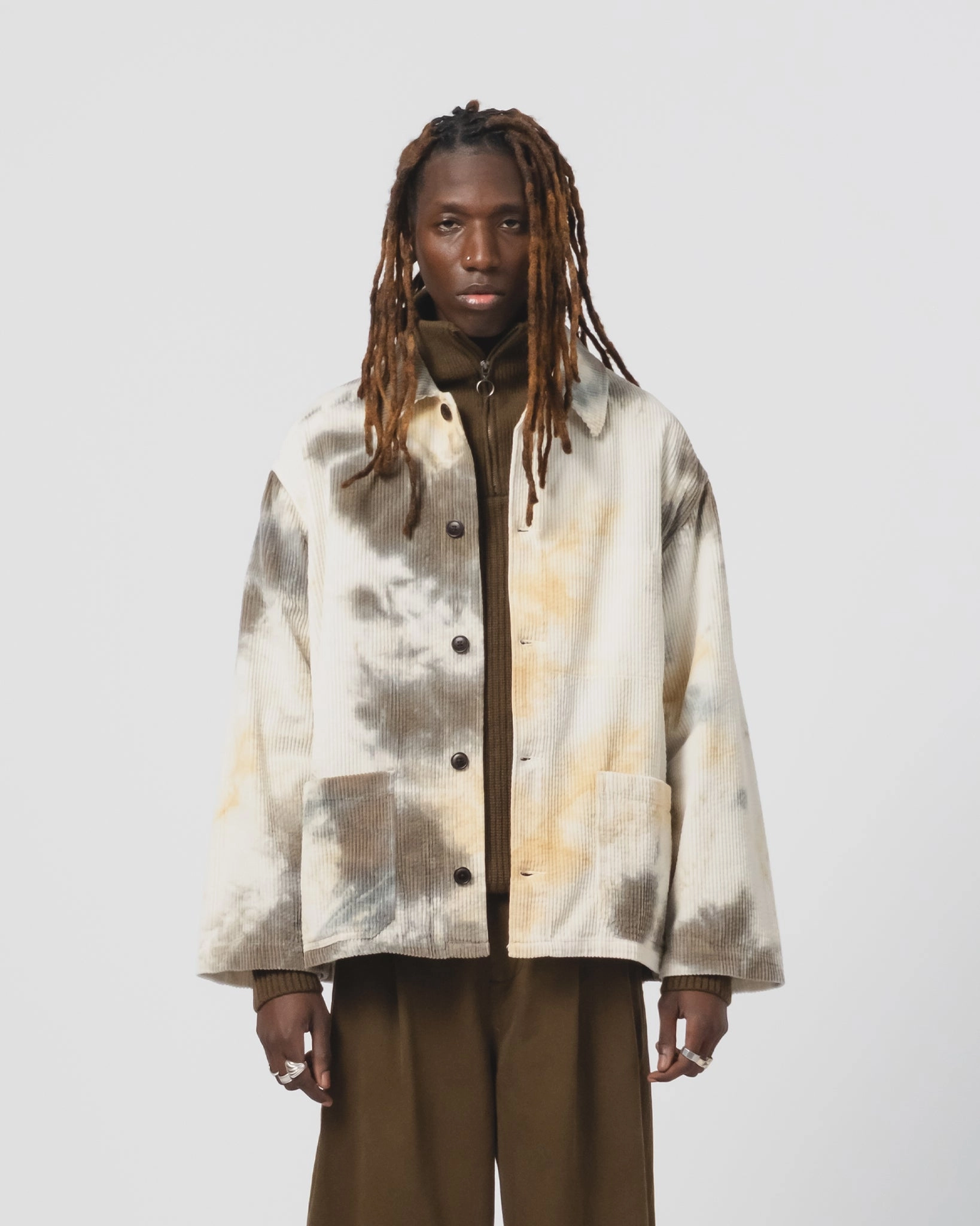 Ergonomic Shoulder Design Rugged Style Coach Jacket Marsian Cord Aluminium