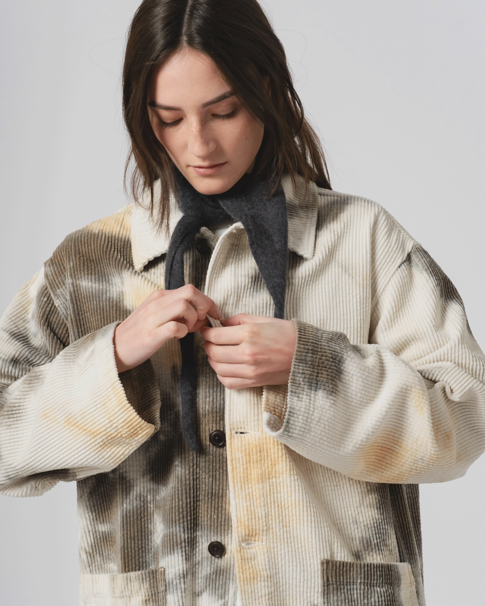 Chemistry Thermal Insulation Layer Coach Jacket Marsian Cord Aluminium