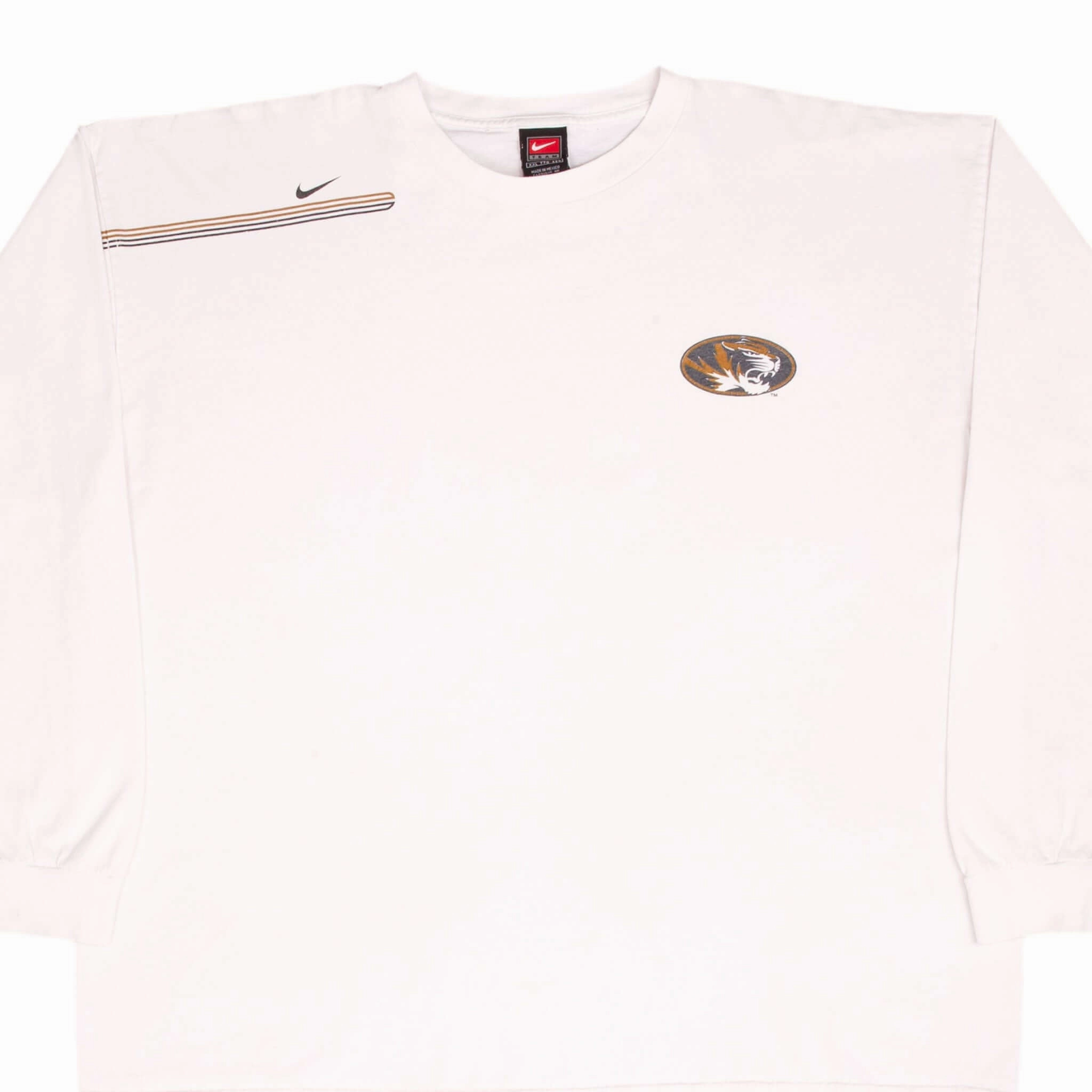 VINTAGE NIKE NCAA MISSOURI TIGERS BASKETBALL LONG SLEEVE TEE SHIRT 2000S 2XL Weekend Comfort