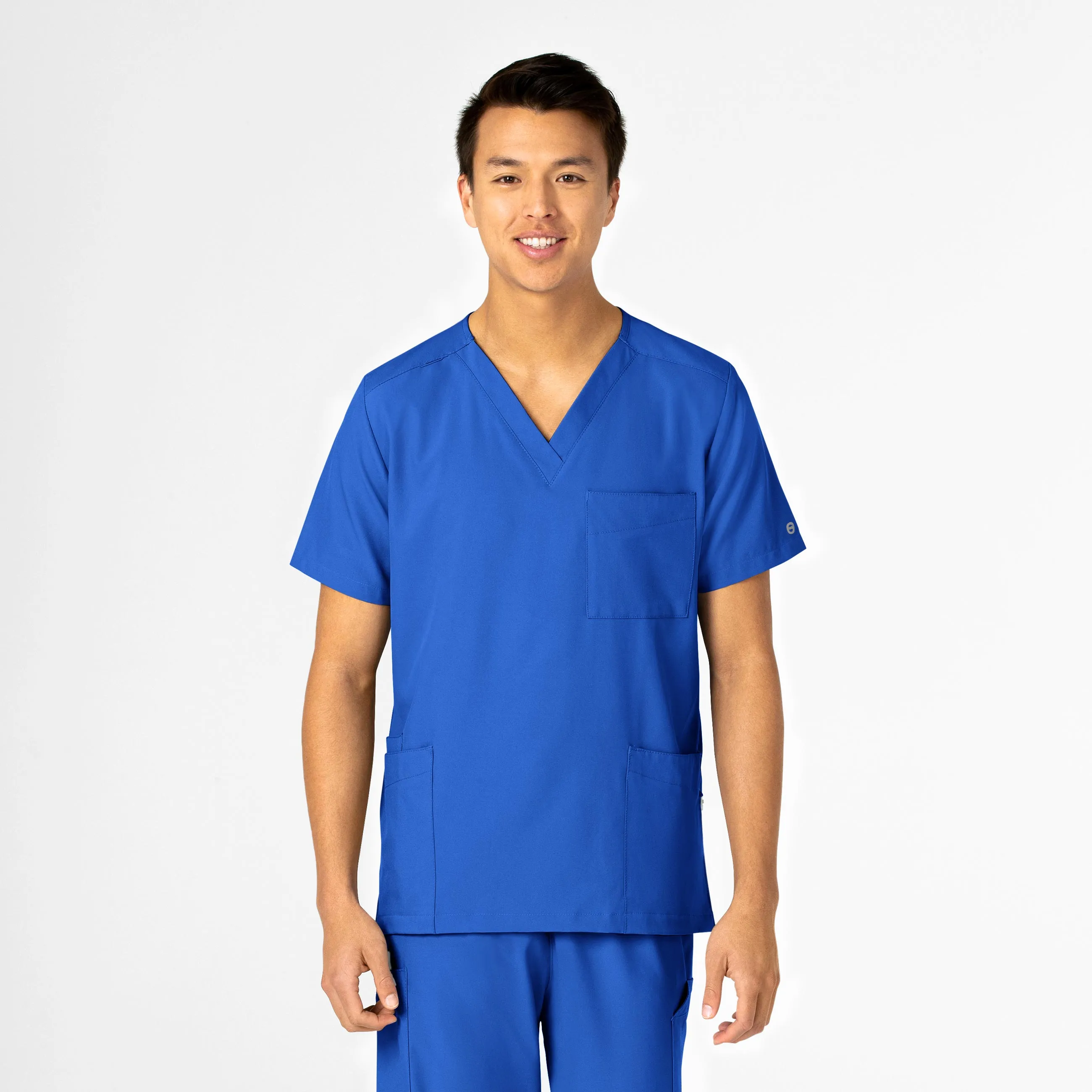 Butter Soft Handfeel W123 Unisex 4 Pocket Utility Scrub Top - Royal
