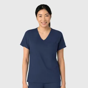 QuickDryTech Boundless Women's Tuck-In Scrub Top - Navy