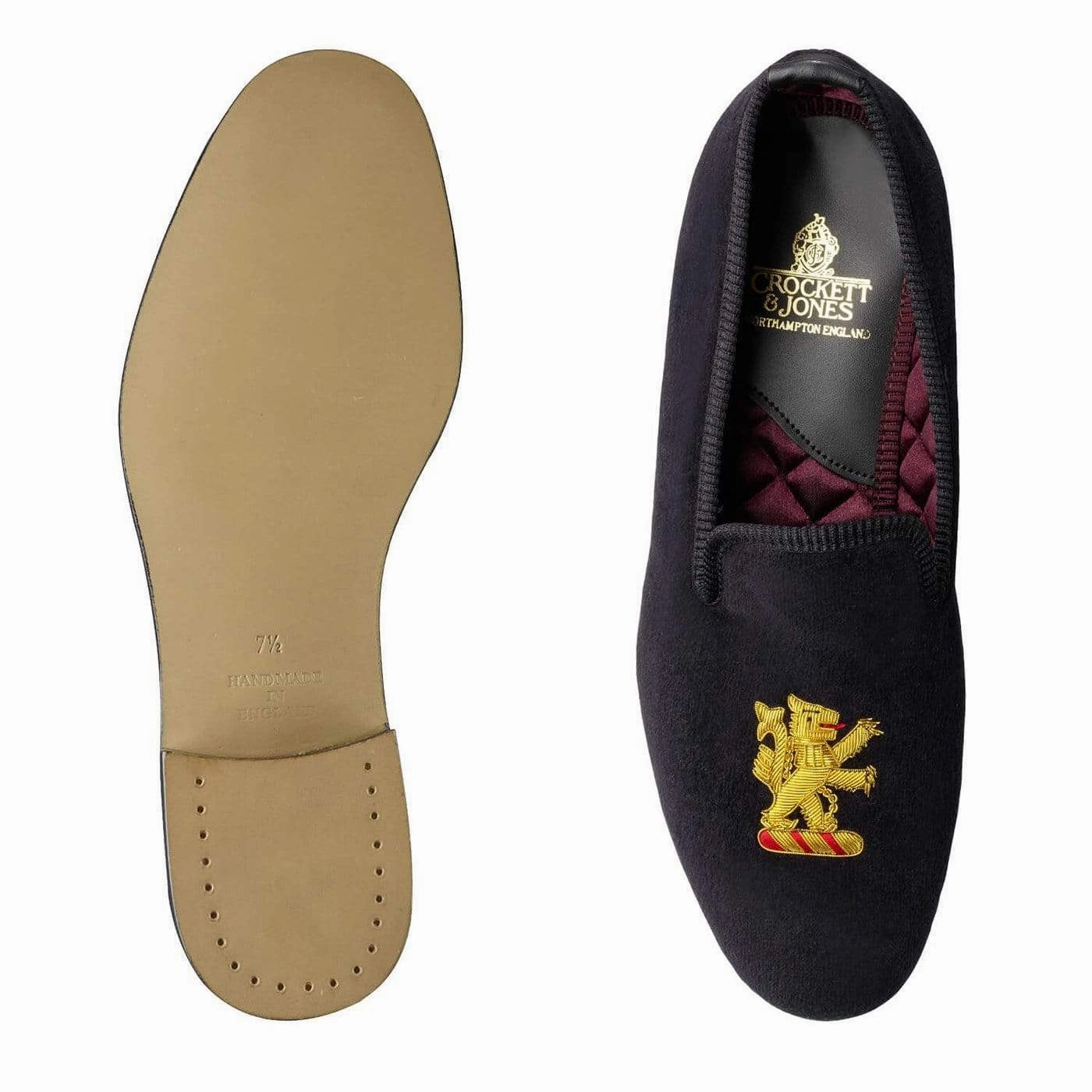 Soft Upper Straps padded insole Lion Rampant Black Velvet