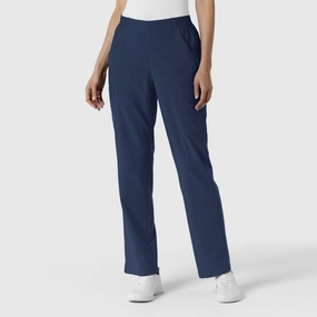 Timeless Comfort Shape Retention W123 Women's Cargo Utility Scrub Pant - Navy