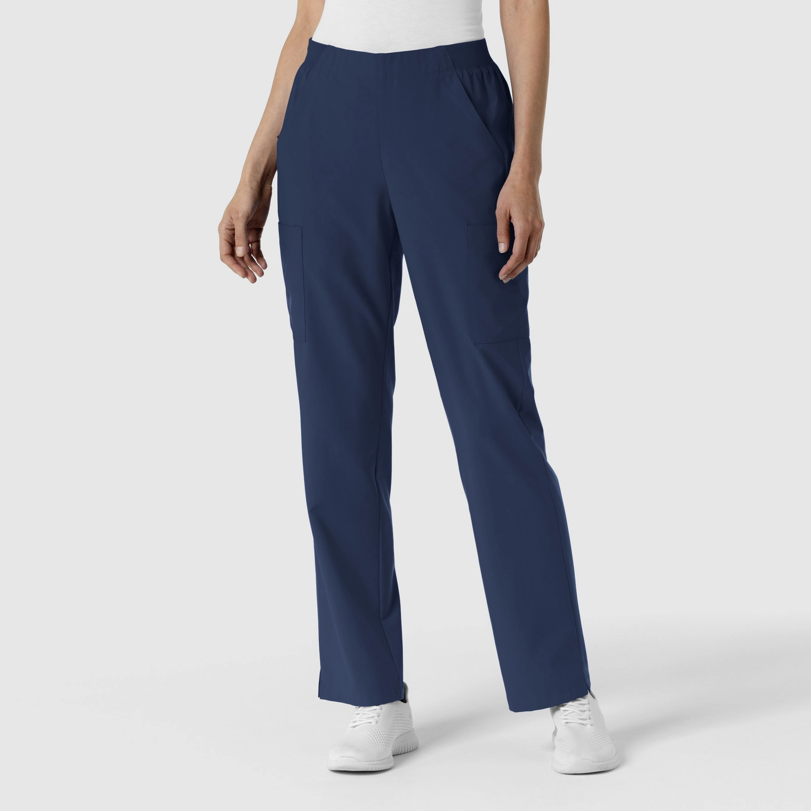 W123 Women's Cargo Utility Scrub Pant - Navy Outfit Staple