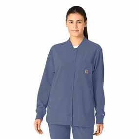 Loungewear Ergonomic Tailoring Carhartt Force Cross-Flex Women's Shirt Jacket - Riverside