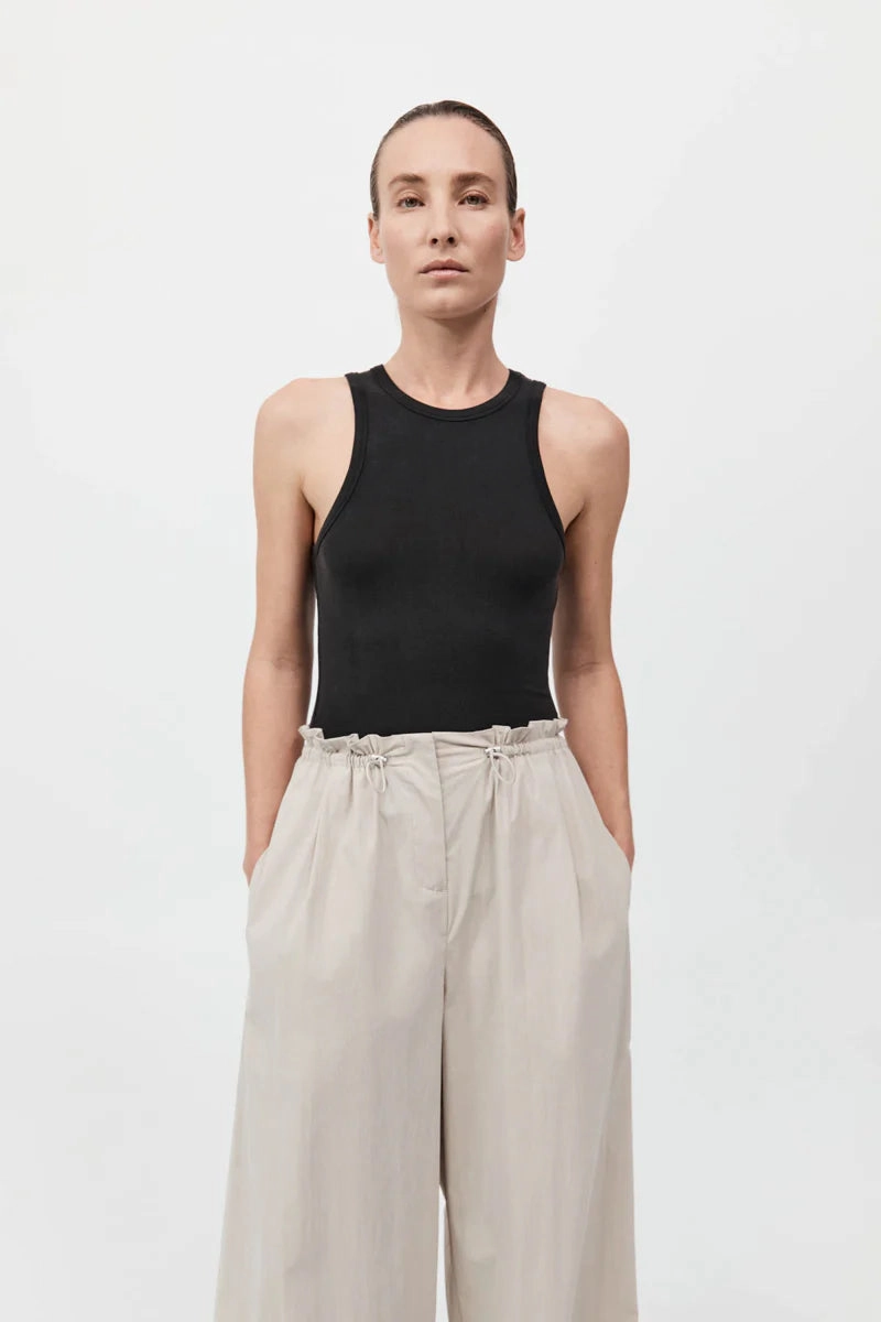 Jersey Tank in Black OdorResistant Fiber