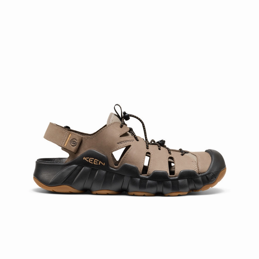 Quick Fit Men's Hyperport Fisherman Leather Sandal  |  Brindle/Oak Buff