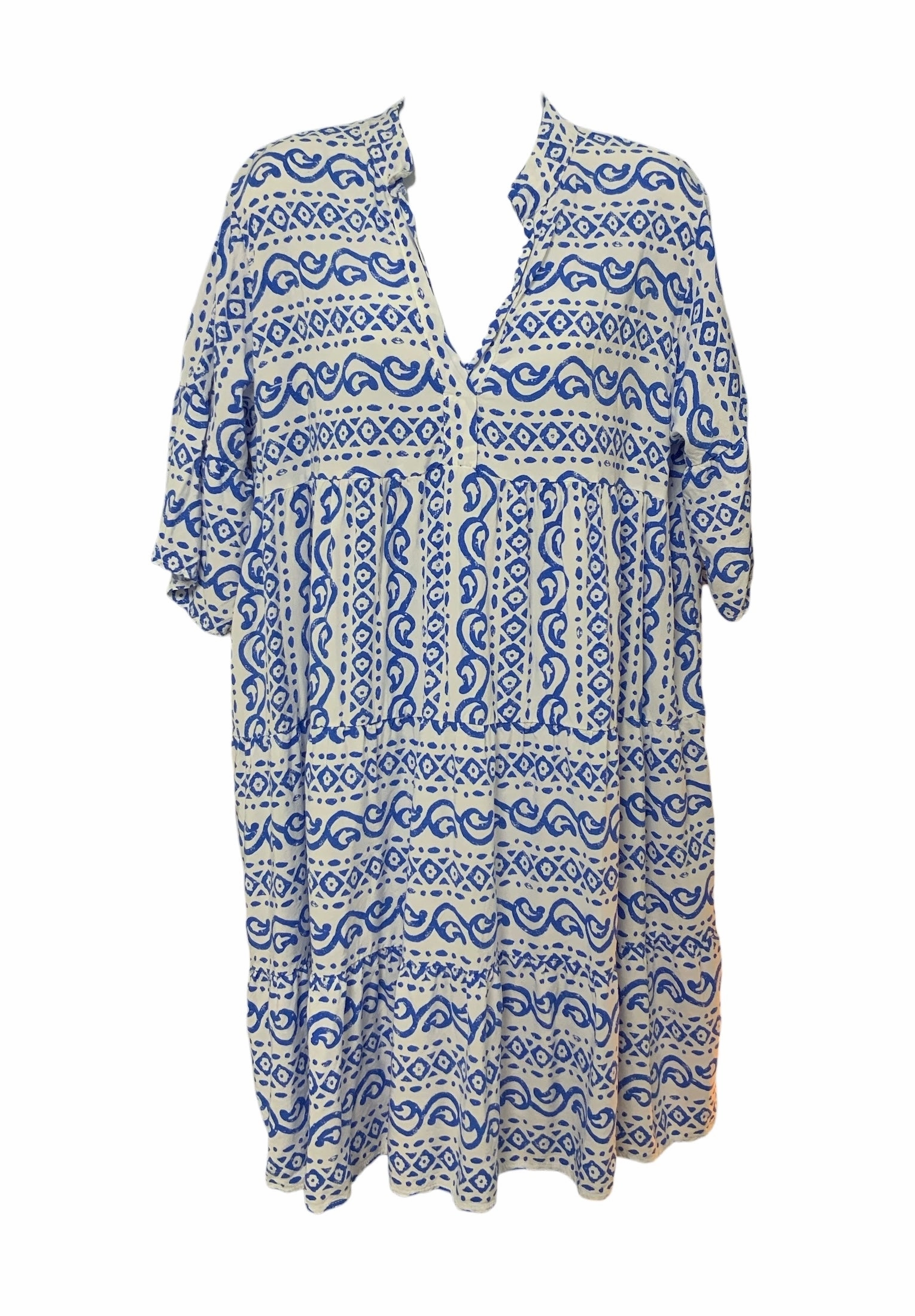 Made in Italy Women??s Blue Tunic L Smart Layers Perfect Style Wear