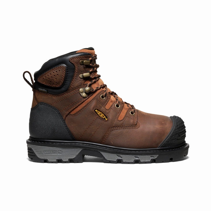 Men's Camden 6" Waterproof Boot INT MET (Carbon Toe)  |  Leather Brown/Black Subtle Aesthetic