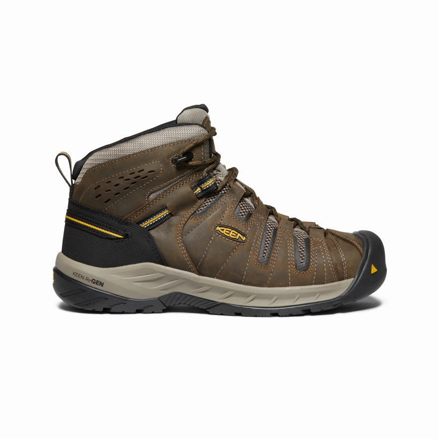 Seamless Comfort Rough Terrain Men's Flint II Boot (Steel Toe)  |  Cascade Brown/Golden Rod