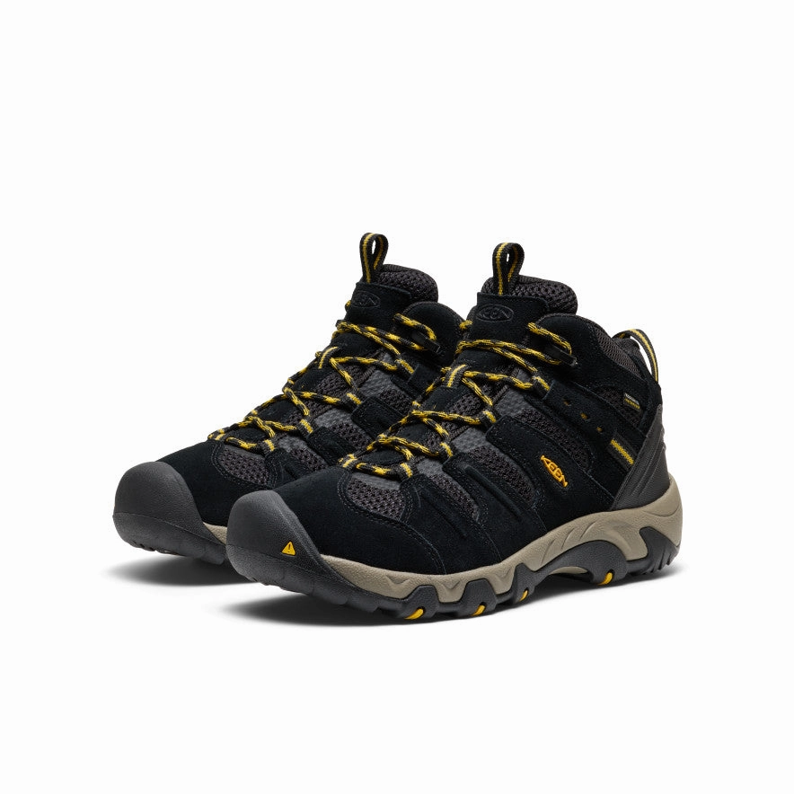Rugged Built Adventure Seeker Durable Shell Adventure Journey Men's Headout Waterproof Hiking Boot  |  Black/Lemon Curry