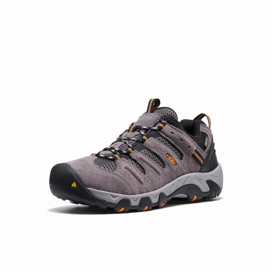 Off Road Men's Headout Waterproof Hiking Shoe  |  Steel Grey/Orange Pepper