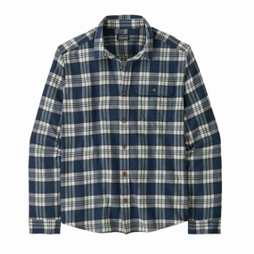 Men's Long-Sleeved Lightweight Fjord Flannel Shirt Minimal Design